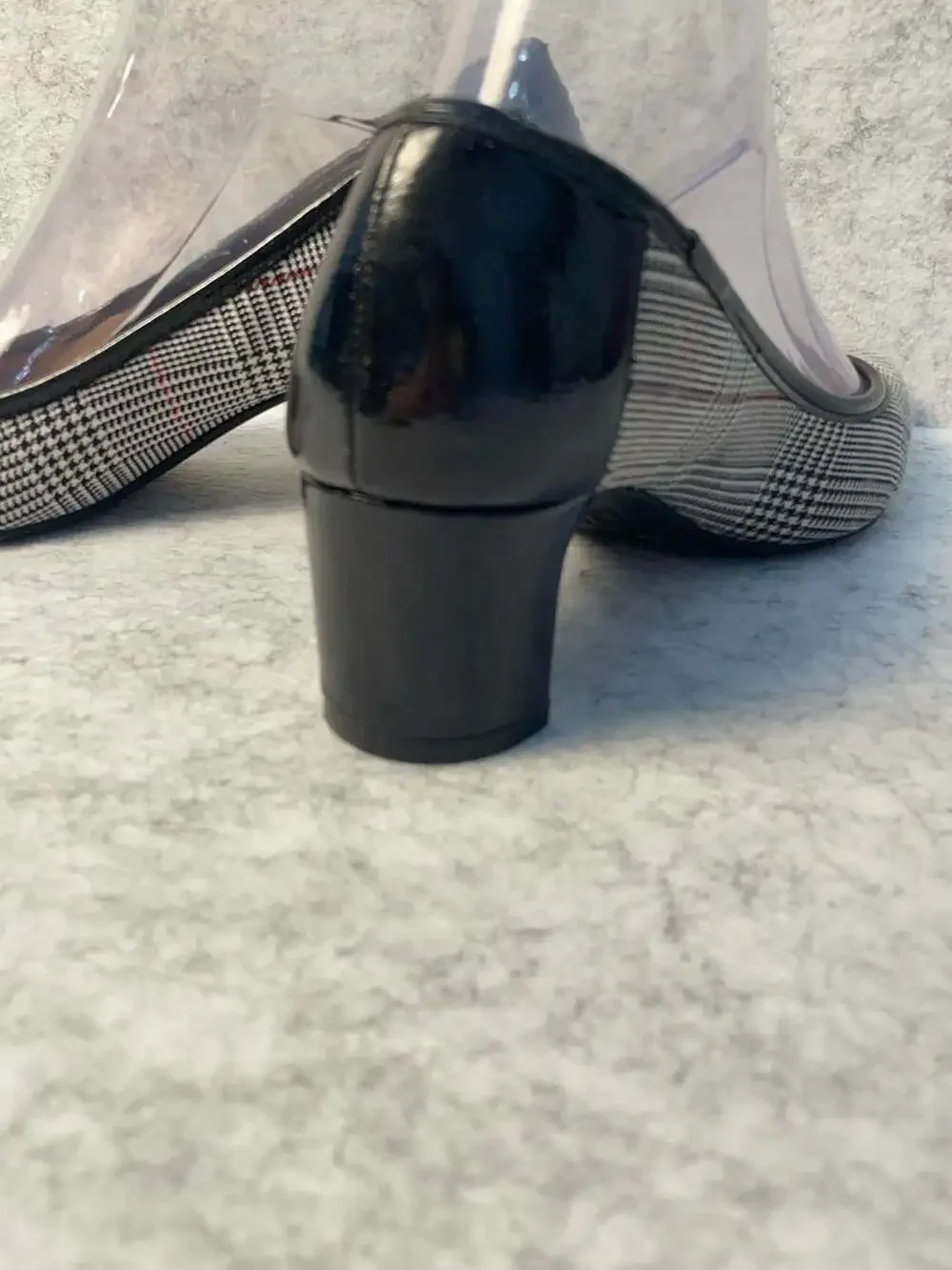 Abella True Comfort Plaid Pointed Toe Block Heel Pumps